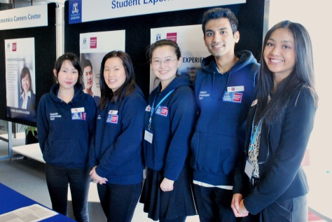 Graduate Ambassadors at Open Day - Ru Ann, Jessica, Weiping, Leroy and Mel